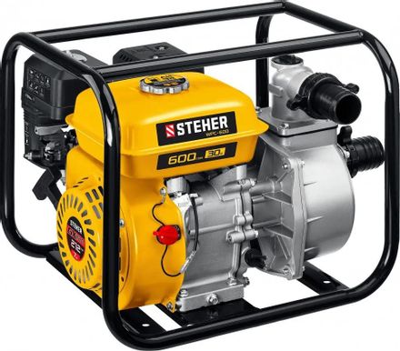Мотопомпа бензиновая STEHER WPC-600, для чистой воды, 600л/мин