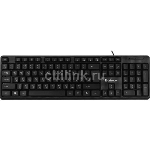Клавиатура Defender Daily HB-162, проводная, USB, мембранная, черный [45162]