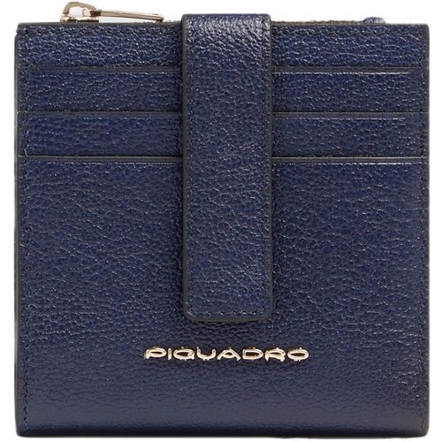 Чехол для кредитных карт Piquadro Patricia PP6843W140R/BLU, кожа натуральная, темно-синий