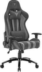 Кресло игровое ZONE 51 Gravity, ткань, до 150кг, черный/серый
