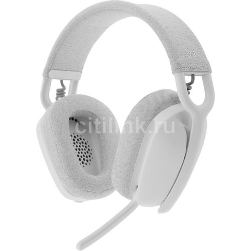 Гарнитура Logitech Zone Vibe 100, для компьютера, мониторные, Bluetooth, белый [981-001219]