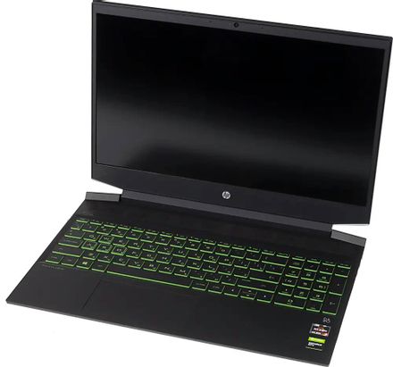 Ноутбук игровой HP Pavilion Gaming 15-ec1014ur 15.6", AMD Ryzen 5 4600H 3ГГц, 6-ядерный, 16ГБ DDR4, 512ГБ SSD,  NVIDIA GeForce  GTX 1650 - 4 ГБ, FreeDOS, черный [1a8m7ea]