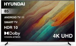 Изображение товара 85" Телевизор Hyundai H-LED85BU7007 4K Ultra HD, СМАРТ ТВ, Android TV, черный Изображение товара 85" Телевизор Hyundai H-LED85BU7007 4K Ultra HD, СМАРТ ТВ, Android TV, черный