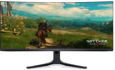 34" Монитор Dell Alienware AW3423DWF,  3440x1440,  QD OLED,  165Гц,  1хHDMI,  2хDP,  изогнутый, черный