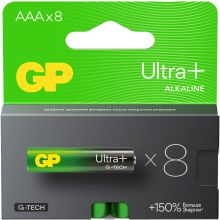 Изображение товара AAA Батарейка GP Ultra Plus Alkaline 24AUPA21-2CRB8,  8 шт.