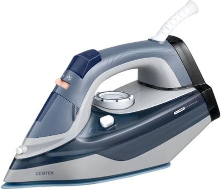 Утюг CENTEK CT-2323, с паровым ударом, 2400Вт, серый и синий