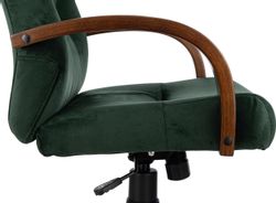 Кресло руководителя Бюрократ T-9928Walnut, ткань, до 200кг, зеленый
