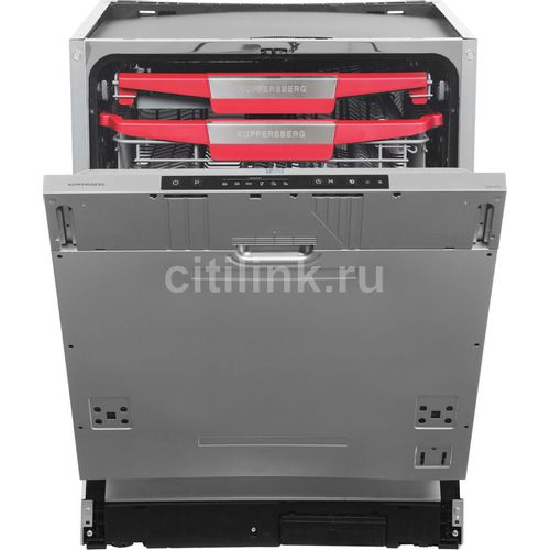 Встраиваемая посудомоечная машина KUPPERSBERG GSM 6074, полноразмерная, ширина 59.6см, полновстраиваемая, загрузка 14 комплектов