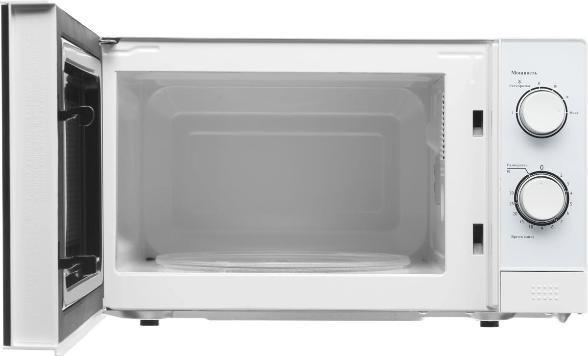 Микроволновая печь WILLZ MOS-2009MW белый, 20 л, 700 Вт, переключатели - поворотный механизм, фото2