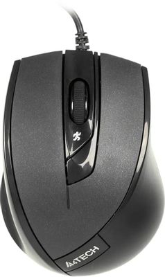 Мышь A4TECH V-Track Padless N-600X, оптическая, проводная, USB, черный [n-600x black]