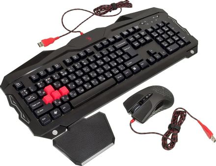 Комплект (клавиатура+мышь) A4TECH Bloody Q2100/B2100 (Q210+Q9), USB, проводной, черный