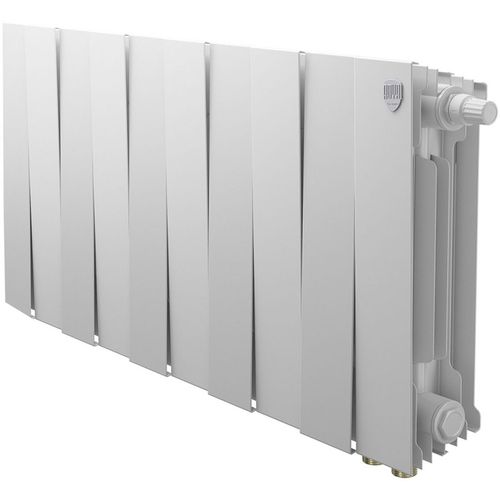 Радиатор биметаллический ROYAL THERMO Pianoforte 300 VR80, 10 секций, нижнее правое подключение, белый
