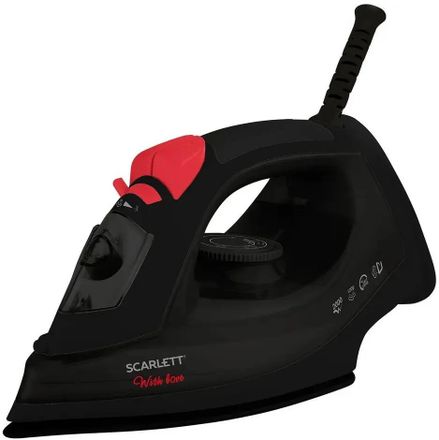 Утюг Scarlett With Love SC-SI30K70, с паровым ударом, 2000Вт, черный и красный