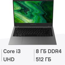 Изображение товара Ноутбук DIGMA PRO Fortis 14.1", IPS, Intel Core i3 1005G1 1.2ГГц, 2-ядерный, 8ГБ LPDDR4x, 512ГБ SSD,  Intel UHD Graphics, Windows 11 Pro, серый [dn14p3-8dxw01]