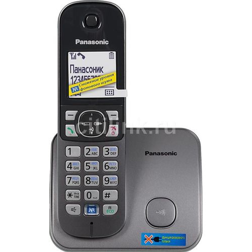 Радиотелефон Panasonic KX-TG6811RUM, серый металлик