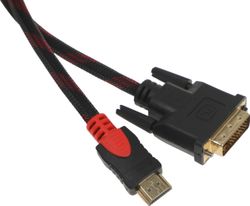 Кабель DVI PREMIER HDMI (m) (прямой) - DVI-D (m) (прямой), черный