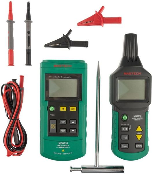 Детектор проводки MASTECH MS-6818, глубина до: 200см, 125КГц, с автокалибровкой [13-1211]