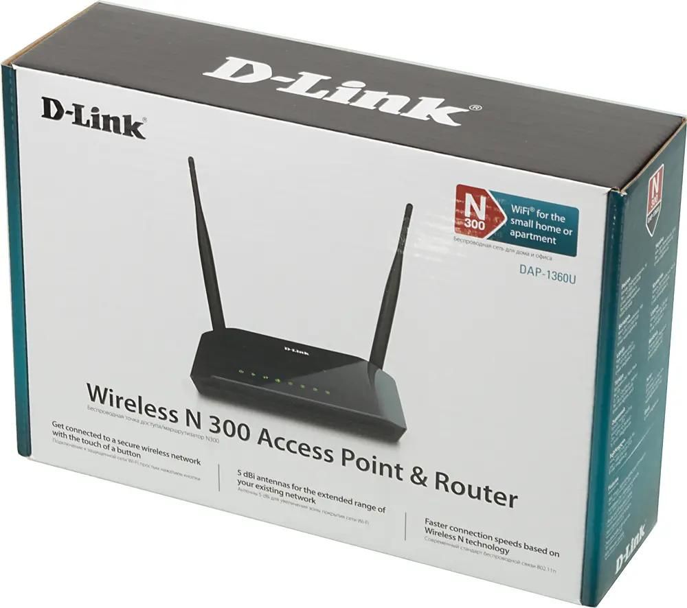 Отзывы на Точка доступа D-Link DAP-1360U, черный [dap-1360u/a1a] в  интернет-магазине СИТИЛИНК (326026)