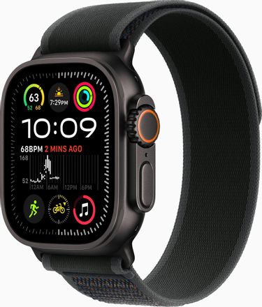 Смарт-часы Apple Watch Ultra 2 2024 A2986,  49мм,  черный/черный титан [mx4u3zp/a]