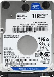 Изображение товара 1ТБ Жесткий диск WD Blue WD10SPZX,  SATA III,  2.5",  5400об/мин