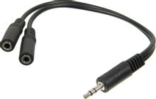 Изображение товара Адаптер аудио NingBo 2xJack 3.5 (f) - Jack 3.5 (m), 0.2м