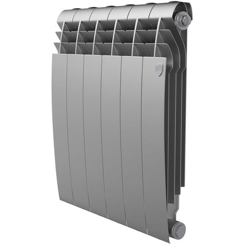 Радиатор биметаллический ROYAL THERMO BiLiner B 500, 6 секций, боковое подключение, серебристый
