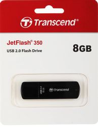 Флешка USB Transcend Jetflash 350 8ГБ, USB2.0, черный