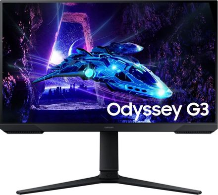 24" Монитор Samsung Odyssey G3 S24DG300EIXCI,  1920x1080,  VA,  180Гц,  1хHDMI,  1хDP,  черный [ls24dg300eixci]