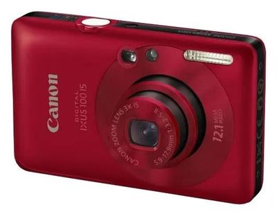 Характеристики Цифровой фотоаппарат Canon Digital IXUS 100 IS, красный ...