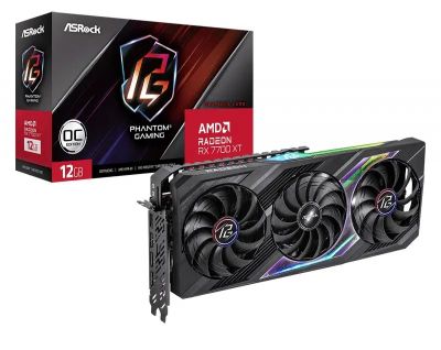 Видеокарта ASRock AMD Radeon RX 7700XT RX7700XT PG 12GO 12ГБ