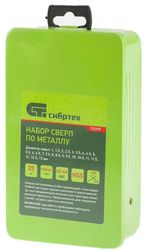 Набор сверл СИБРТЕХ 72379, по металлу, цилиндрический