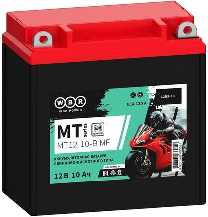 Аккумуляторная батарея WBR MT12-10-B MF для ИБП, 12В, 10Ач