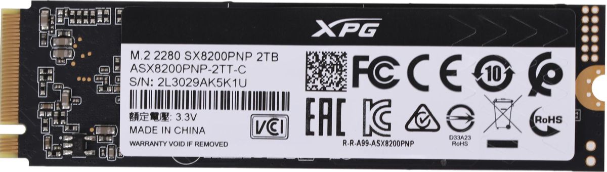 SSD A Data XPG SX8200 Pro ASX8200PNP 2TT C 2 M.2