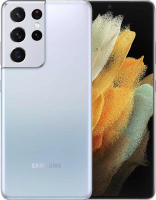 Смартфон Samsung Galaxy S21 Ultra 12/128Gb,  SM-G998,  серебряный фантом