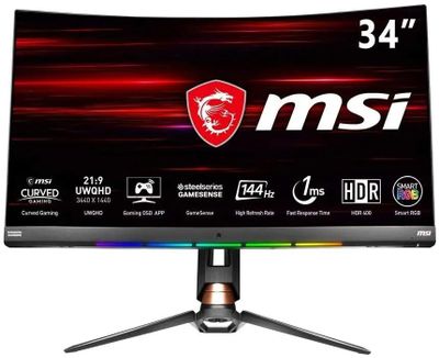 34" Монитор MSI Optix MPG341CQR, 3440x1440, VA, 144Гц, 2хHDMI, 1хDP ...