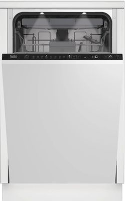 Встраиваемая посудомоечная машина Beko BDIS38120Q,  узкая, ширина 44.8см, полновстраиваемая, загрузка 11 комплектов