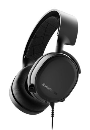 Гарнитура игровая SteelSeries Arctis 3 Console Edition,  для компьютера и игровых консолей, накладные,  проводные, черный [61501]