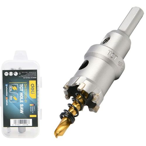 Коронка Deli DH-TCT025-E1, по металлу, шестигранный
