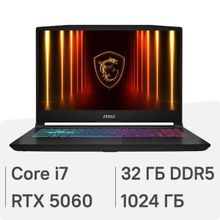 Изображение товара Игровой ноутбук MSI Katana 15 HX B14WFK-804XRU, 15.6 IPS i7 16ГБ 1ТБ RTX 5060