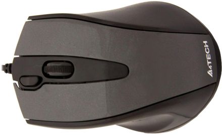 Мышь проводная A4Tech V-Track Padless N-500F-1, оптическая, USB, 1000dpi, серый и черный