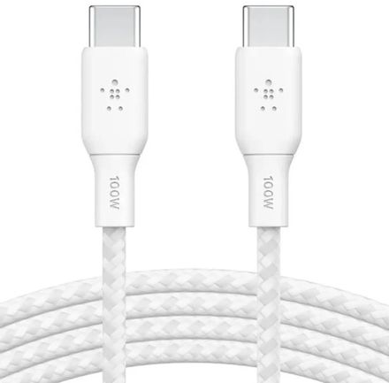 Кабель Belkin CAB014BT3MWH, USB Type-C (m) - USB Type-C (m), 3м, белый