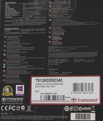 SSD Transcend 340 Series TS128GSSD340 128 2.5