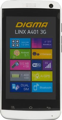 Обзор товара смартфон Digma A401 3G Linx, белый (394940) в интернет ...