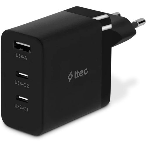 Сетевое зарядное устройство TTEC 2SCG03S, USB-A, 2xUSB-C, 65Вт, черный