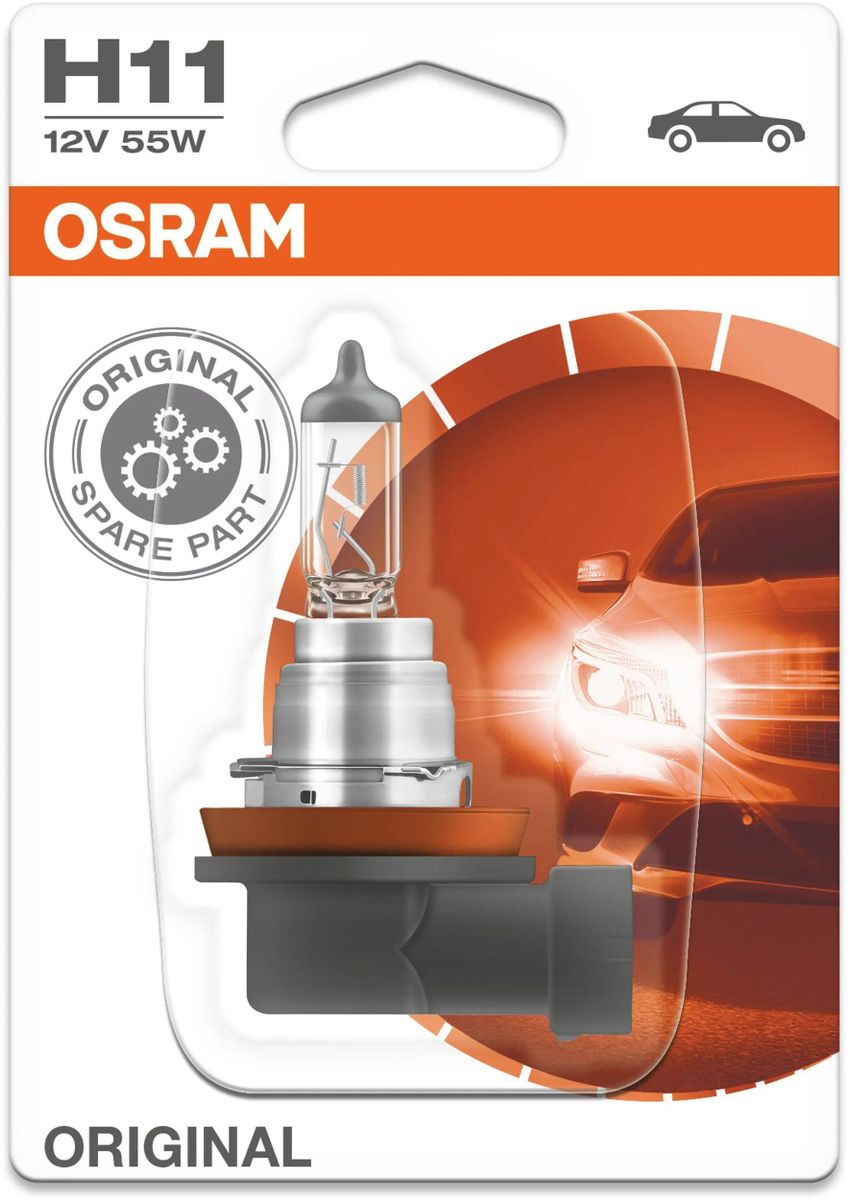Лампа автомобильная галогенная Osram 64211-01B, H11, 12В, 55Вт