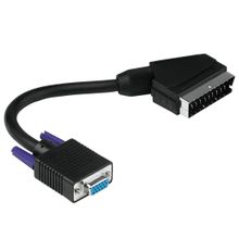 Переходник VGA HAMA 00122245, VGA (f) - SCART (m), 0.15м, черный ...