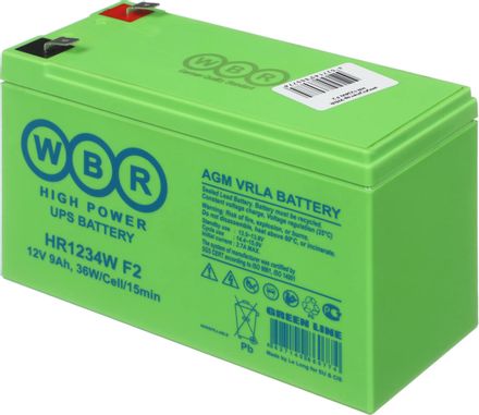 Аккумуляторная батарея WBR HR1234W F2 для ИБП,  12В,  9Ач [hr1234w f2 wbr]