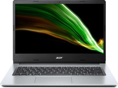 Ноутбук Acer Aspire 1 A114-33-P7VD NX.A7VER.00A, 14", TN, Intel Pentium Silver N6000 1.1ГГц, 4-ядерный, 8ГБ DDR4, 128ГБ Flash,  Intel UHD Graphics, Eshell, серебристый