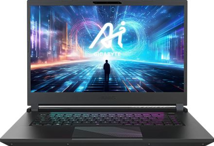 Ноутбук игровой Gigabyte Aorus 15 BKF, 15.6", 2023, IPS, Intel Core i7 13620H 2.4ГГц, 10-ядерный, 16ГБ DDR5, 1ТБ SSD,  NVIDIA GeForce  RTX 4060 для ноутбуков - 8 ГБ, TGP 140Вт, FreeDOS,  черный [bkf-h3kz754sd]