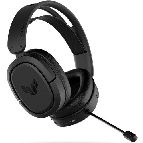 Гарнитура игровая ASUS Tuf H1 Wl, для компьютера и игровых консолей, накладные, радио, черный [90yh0391-b3ua00]